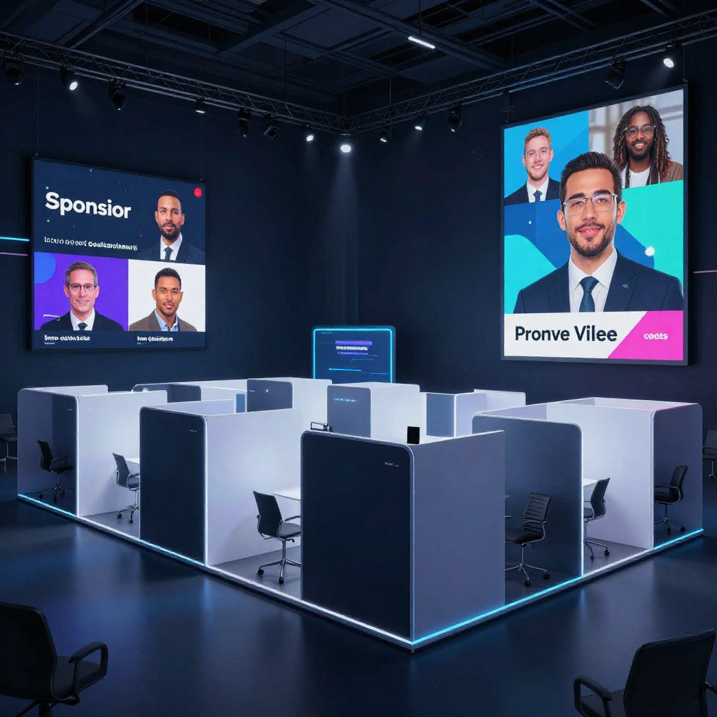 Happy clients at decorated event